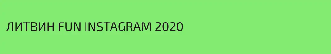 ЛИТВИН FUN INSTAGRAM 2020